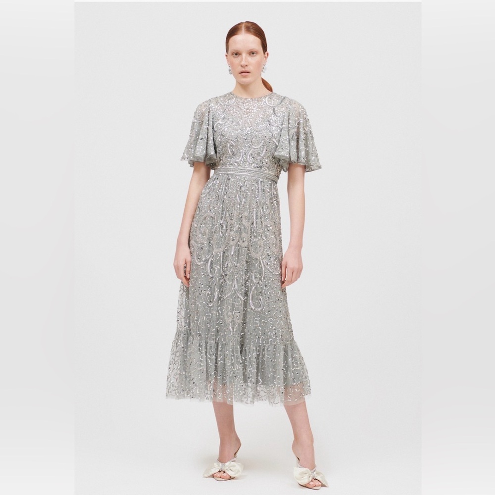 BEAUUT silver beaded dress